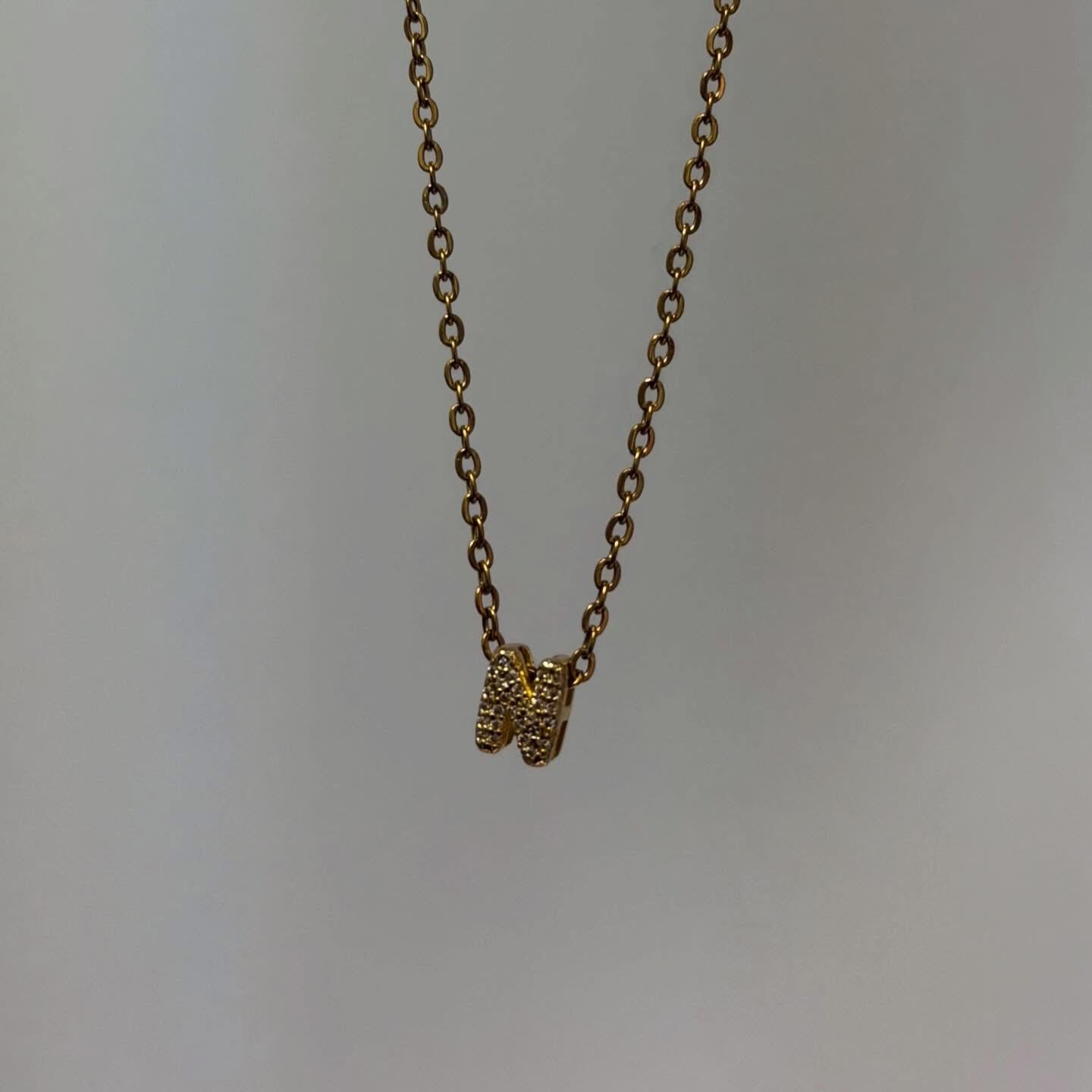 GOLD BUBBLE INITIAL NECLAKE