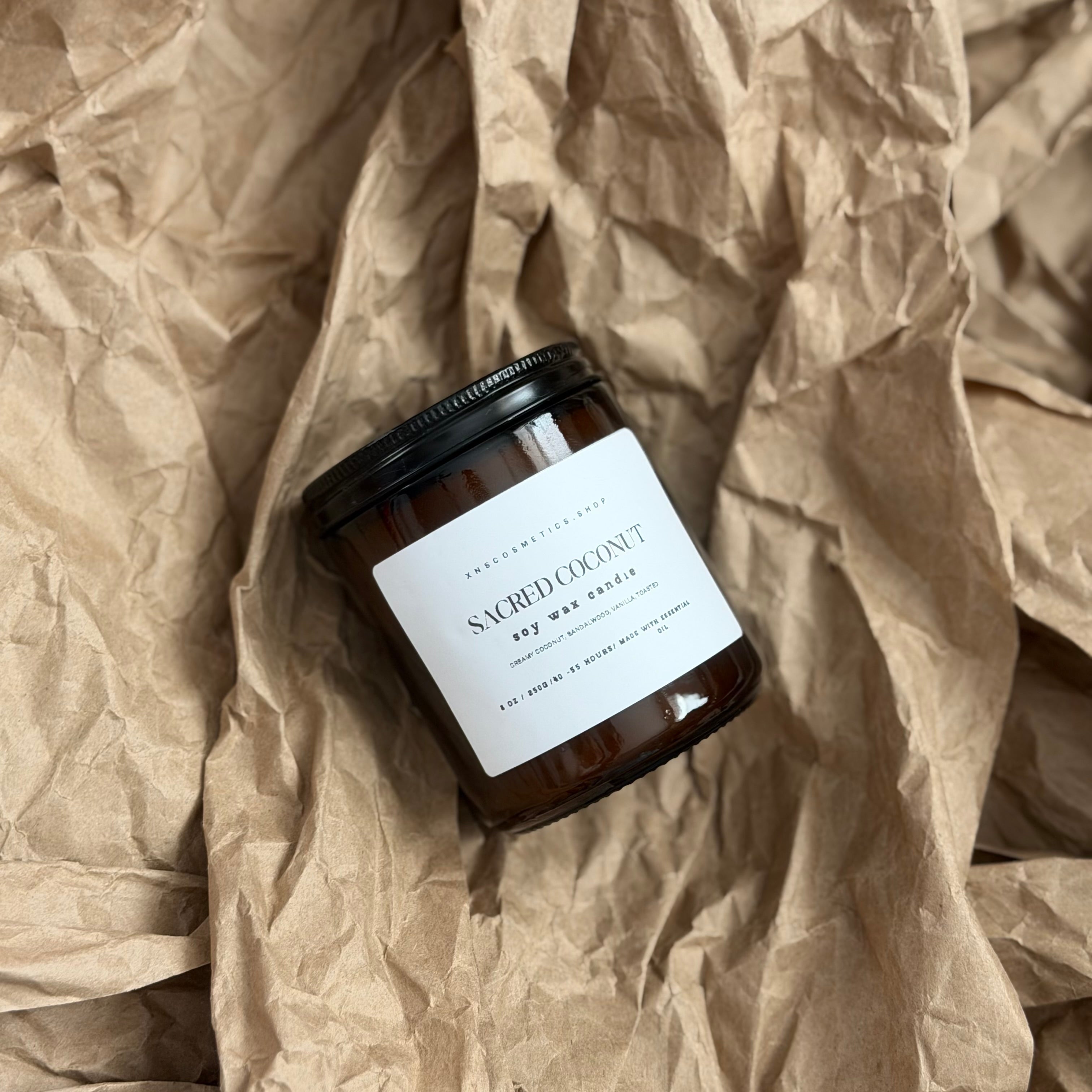 SACRED COCONUT  SOY WAX CANDLE