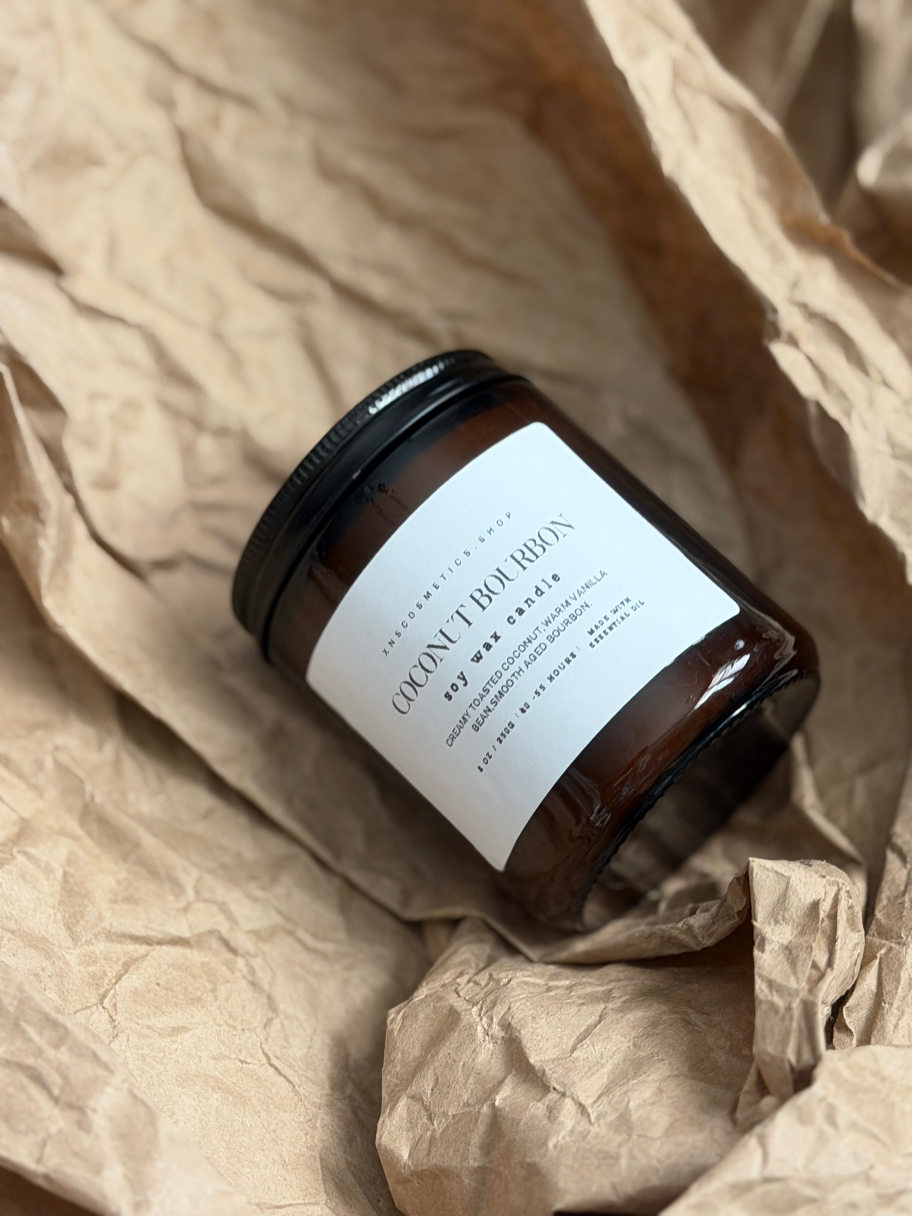 COCONUT BOURBON SOY WAX CANDLE