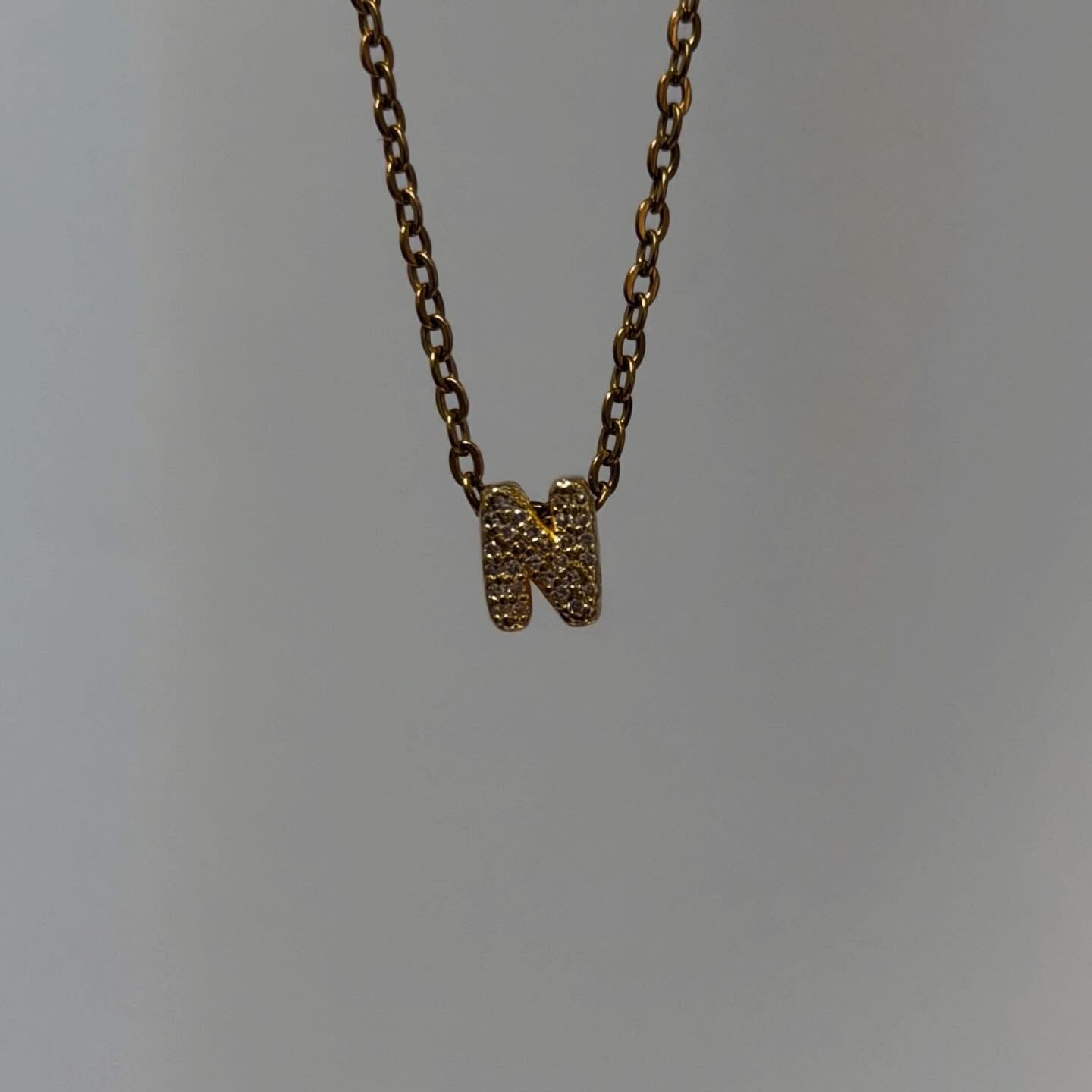 GOLD BUBBLE INITIAL NECLAKE