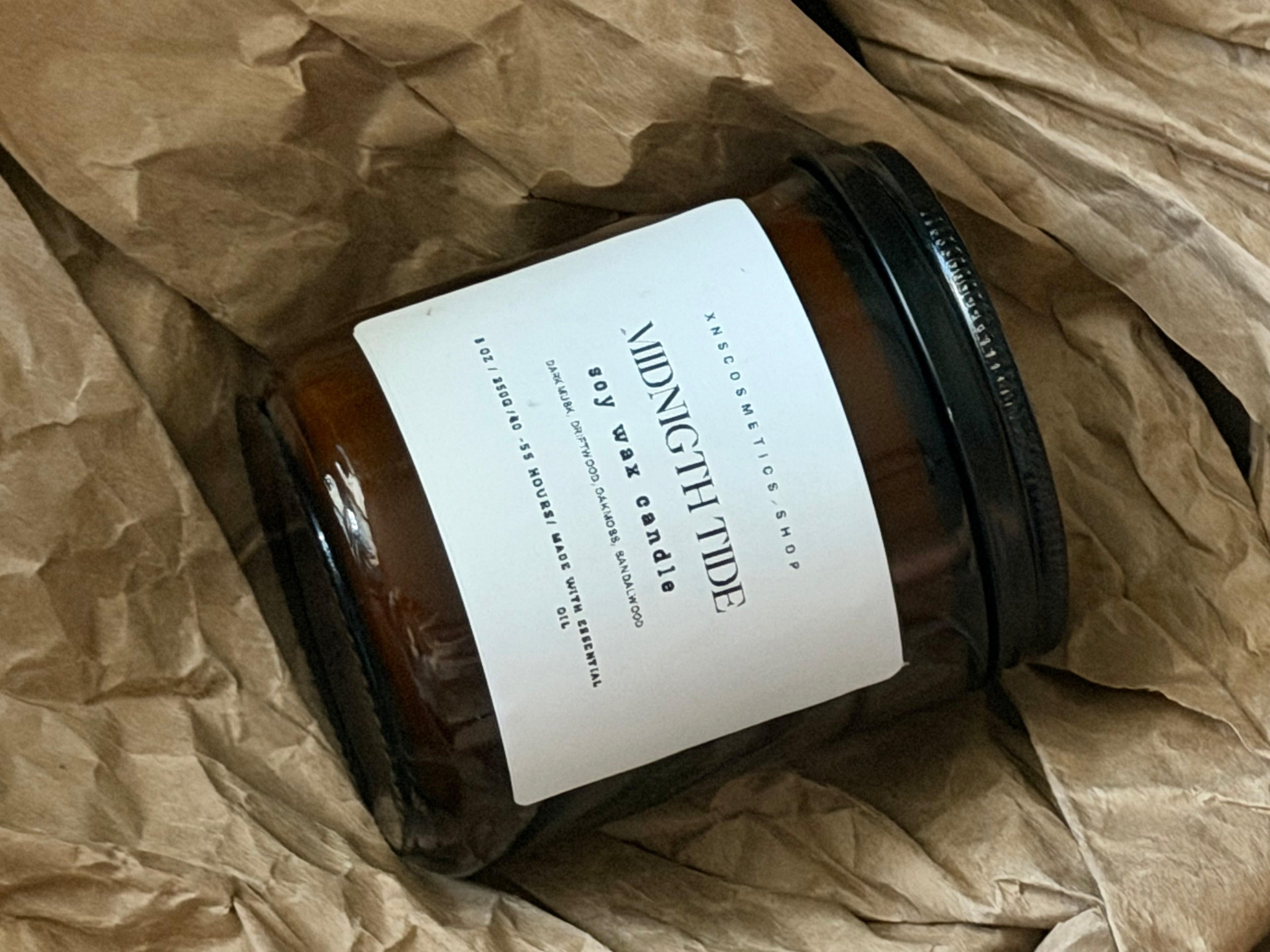 BLACK VANILLA + MUSK SOY WAX CANDLE