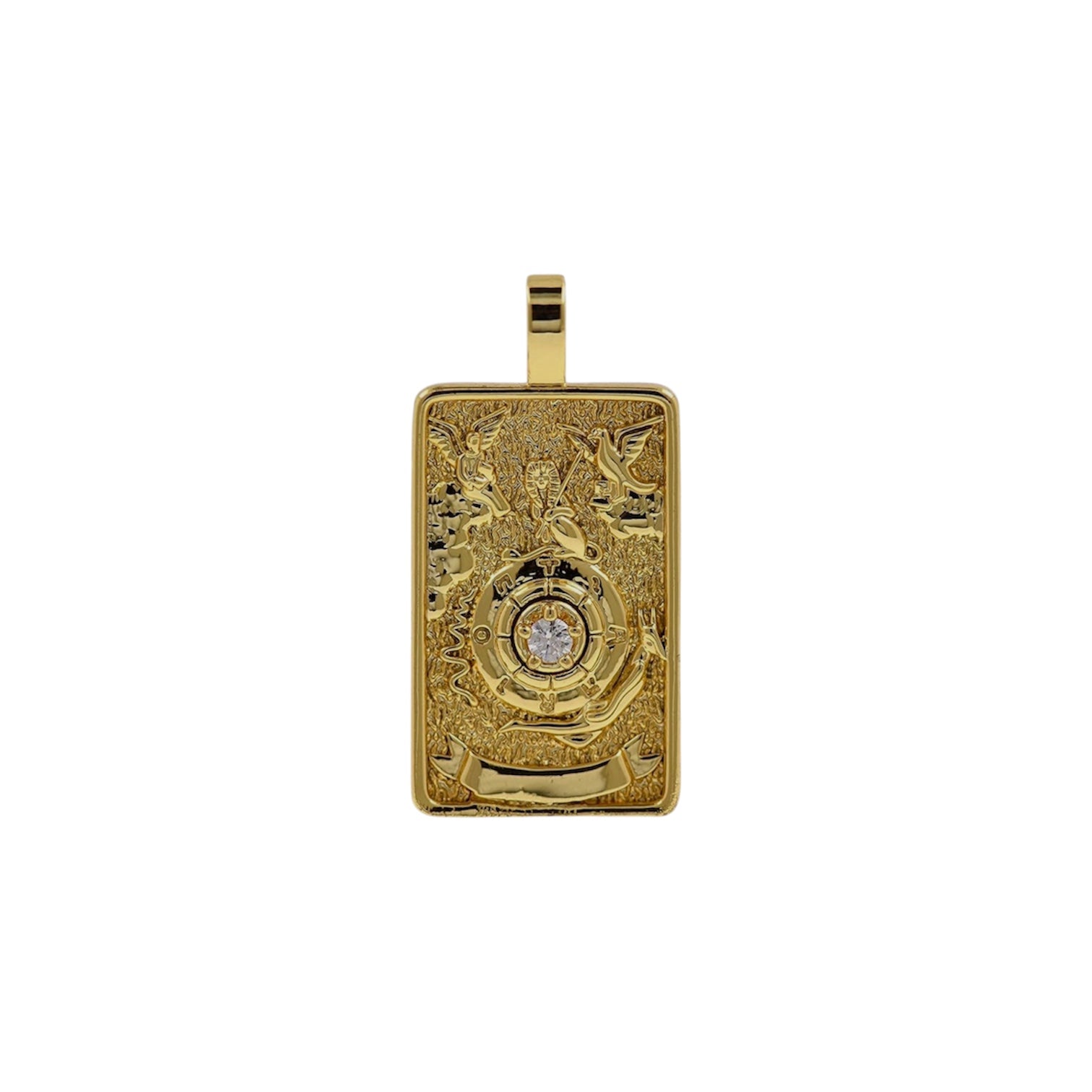 WHEEL OF FORTUNE TAROT CARD NECKLACE