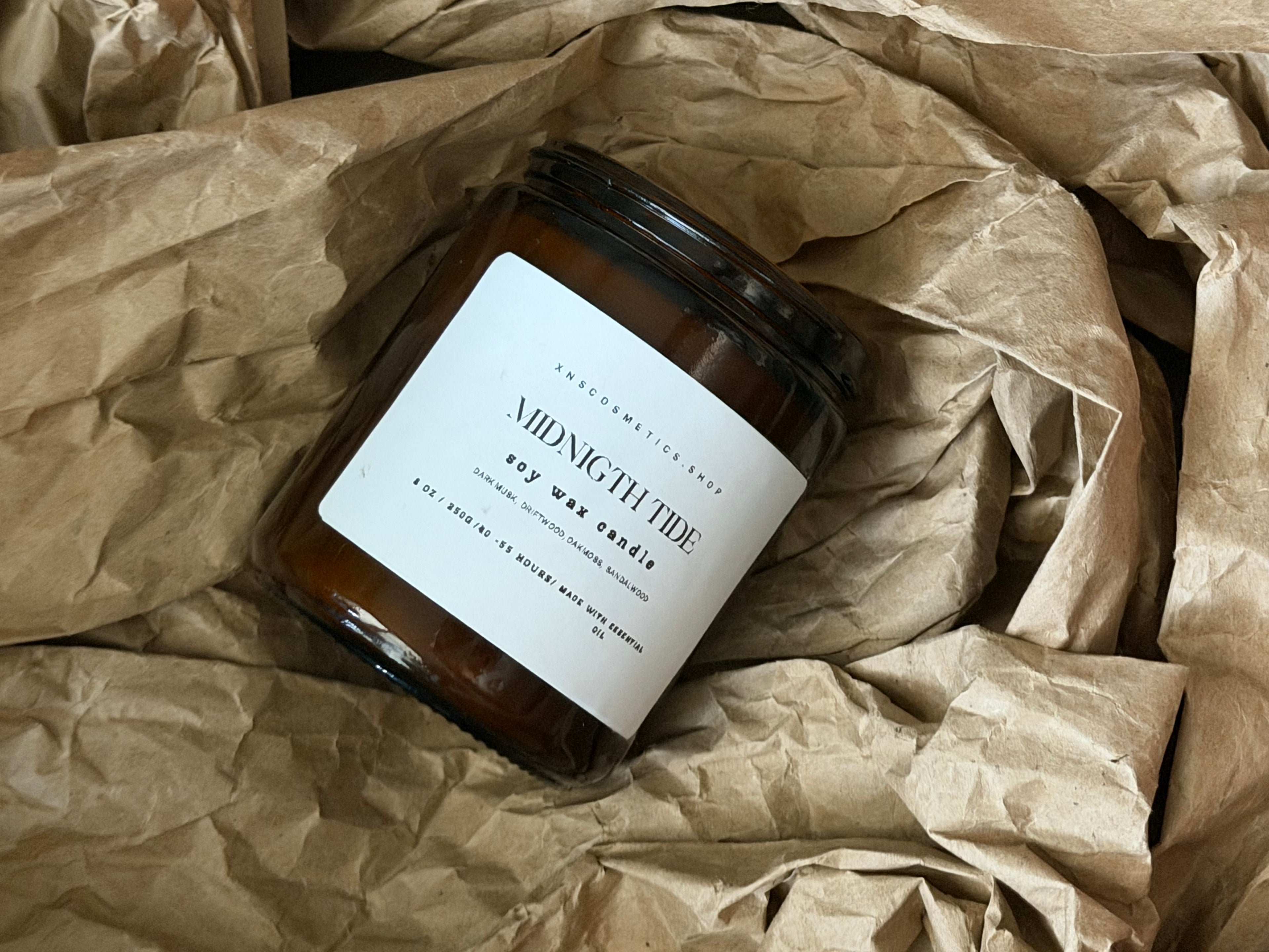 BLACK VANILLA + MUSK SOY WAX CANDLE